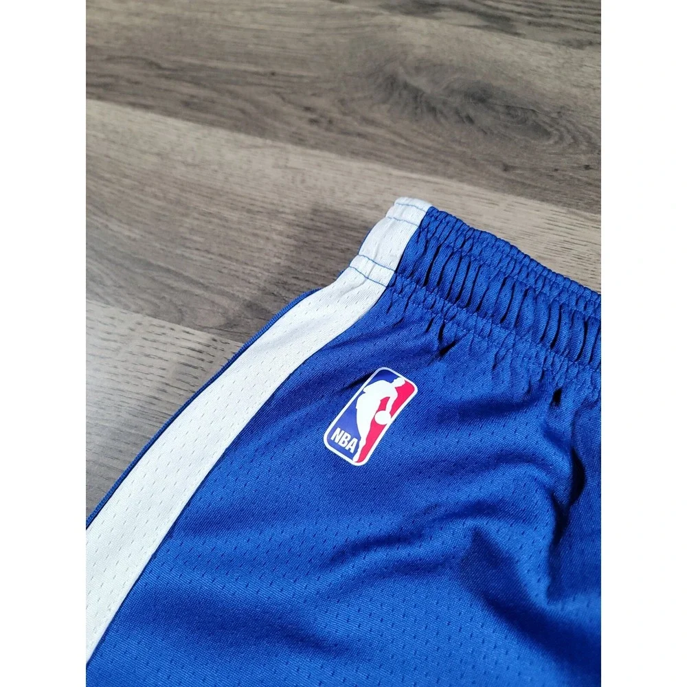 NBA Authentic Nike Golden State Warriors Blue On Court Basketball Shorts Boys XL